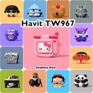 READY STOCKFor Havit TW967 Casing Case Soft Silicone Earphone Case Cartoon Innovative NO.4