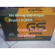 Aki ACCU Kering 100 ampere GS N100 MF 95E41R Gold Shine GoldShine Genset alat berat kapal industri f