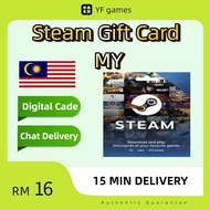 Malaysia-steam Gift Card MY RM16 Steam Card Steam Wallet Coes—Steam Games recharge⚡Steam Code Top up