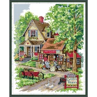 Joy Sunday Stamped Cross Stitch Ktis Charming Countryside DMC Threads Chinese Cross Stitch Set DIY Needlework Embroidery Kit