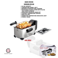 GOURMET GADGET Deep Fryer GG-002 3L Brushed Stainless Steel 2200W (190 C) GG-034 4L