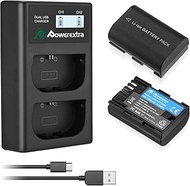 Powerextra LP-E6NH Battery 2950mAh and Dual USB Charger Compatible Canon EOS R,R5,R6,R6 Mark II,R7,9