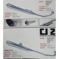 EXHAUST CJ IPOH CUTTING STANDARD 28MM RACING CJ2=EX5 DREAM/KRISS 110/MANIFUL 28