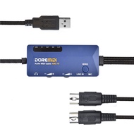 Audio MIDI Cable USB AMC-10 Converter Five-pin with Sound Card and MIDI Functions 16 Channels 10 EQ 