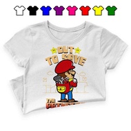 Super Mario Bros Baju Budak Boy T Shirt Kanak Kemeja Unisex Fashion Full Cotton Girl Dress Kid Gift
