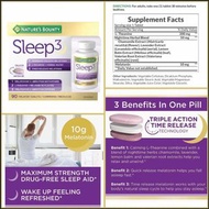 Nature's Bounty® Sleep 3促進睡眠補充劑