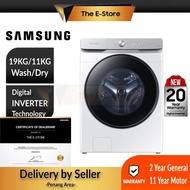 (Delivery for Penang ONLY) Samsung 19/11KG Smart Inverter AI Front Load Washing Machine | WD19T6500GW/FQ (Combo Washer Dryer Mesin Basuh Mesin Cuci Tumble Dryer 洗衣机 WD19)