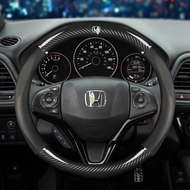 carbon fiber leather ปลอกพวงมาลัย ปลอกหุ้มพวงมาลัย หนังคาร์บอนไฟเบอร์ steering wheel cover Honda CIT