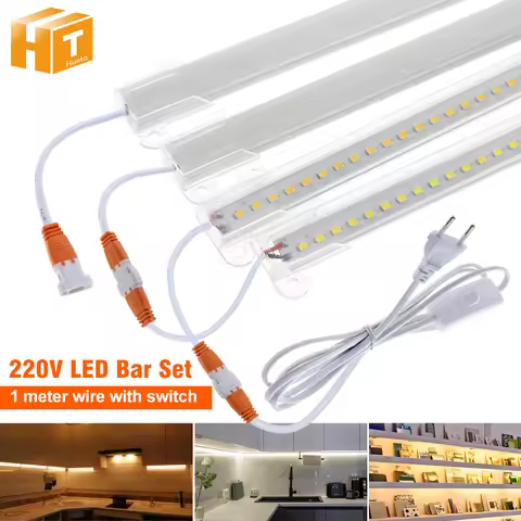 6Pcs AC220V LED Bar Set 72LEDs 50cm SMD2835 3000K 4000K 5000K High Brightness LED Light For Indoor H