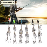 LAKAMIRY 6PCS Umbrella Fishing Rig, 5 Arms  Alabama Umbrella Rigs, Simulated Stainless Steel Wtih 8 