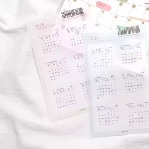 2026 Calendar Sticker Notebook Index Sticker Multifunctional Stationery Supplies Ledger Stickers 202