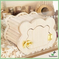 [ Wooden Hamster House Cage Accessories Hide Supplies Hamster Hideout Exploration