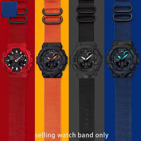 Nylon Watchband For Casio G Shock GBA-800-1A GBA-800-7A GBA-800 GMA-B800 GA-800 GBD-800 GA110 Modifi