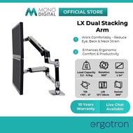 Ergotron LX Dual Stacking Monitor Arm - VESA Mount, Support 2 Monitors up to 24" & 9kg (45-248-026)