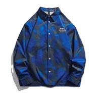 ✨2025✨ Bentuk tali baju t shirt lelaki Retro Japanese Hiphop Color Matching Long-Sleeved Shirt Men's