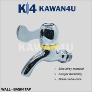 Basin Tap Wall Mounted Bathroom Water Tap Bib Tap Faucet Toilet Kepala Paip Air Sinki Kepala Paip Ta