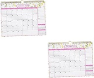 Tofficu 2pcs 2024 Calendar Wall and Desk Calendar 20h24 Poster Calendar 2024 Year Wall Calendar Monthly Wall Calendar Annual 2024-2025 Calendar Astrolabe Big Calendar Paper Erasable Office