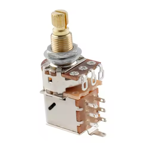 Musiclily Pro A250K/B250K/A500K/B500K Brass Pot Metric Split Standard Shaft 9.5mm Push-Pull Potentio