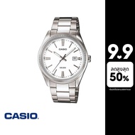 CASIO นาฬิกาข้อมือ CASIO รุ่น MTP-1302D-7A1VDF วัสดุสเตนเลสสตีล สีขาว