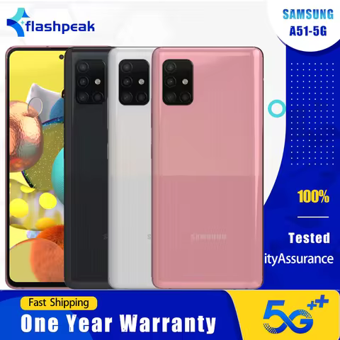 Original Samsung Galaxy A51 A516B A516U 5G Mobile Phone NFC 6GB+128GB 6.5'' 48MP+12MP+5MP+32MP Exyno