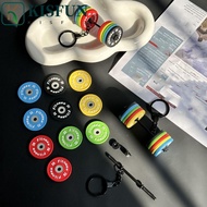 KISFUN Mini Barbell Keychain, Barbell Sheet PVC Dumbbell Keychain, Novelty Simulation Fitness Equipm