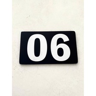 ALU TABLE NUMBER 4X7CM