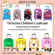 3D Cartoon 18 Inch Travel & School Trolley Kids Luggage BagPretend Play Cartoon Kids 16"/18" Luggage