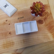 Three-separated chili sauce container Ceramic chili sauce container / sauce container Soy sauce cont