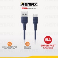 [Remax Energy]  RC-068A Zeron Series 40W 5A  Elastic TPE Super High Speed Type C Fast Charging Cable for Samsung Huawei Oppo Vivo Xiaomi