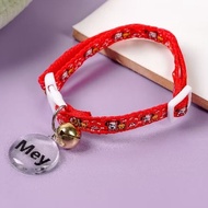 Custom Premium Acrylic Cat Dog Collar Cat Collar With Name Tag Dog Name Tag
