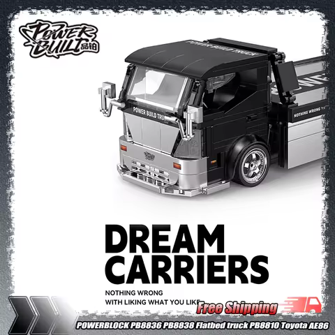 New In Stock Powerblock Pb8836 Pb8838 Flatbed Truck Pb8810 Toyota Ae86 Container Assembly Puzzle Cus