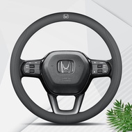 Sport Car Steering Wheel Cover Leather Anti-Slip For Honda Accord City Brio CRV Jazz Vezel Stream Jade Mobilio 2023 2022 2021 2020 Car Accessories Interior