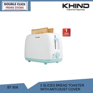 sandwich breakfast maker waffle maker Khind 2 Slices Bread Toaster with Anti-Dust Cover BT808