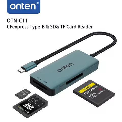 ONTEN Original OTN-C11 TYPE C CFexpress Type-B & SD& TF Card Reader For Macbook Samsung Huawei XiaoM