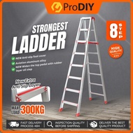 8 Step ladderman Commercial ladder Foldable Aluminium Ladder Foldable MultiPurpose Tangga Lipat Heavy Duty Double Sided