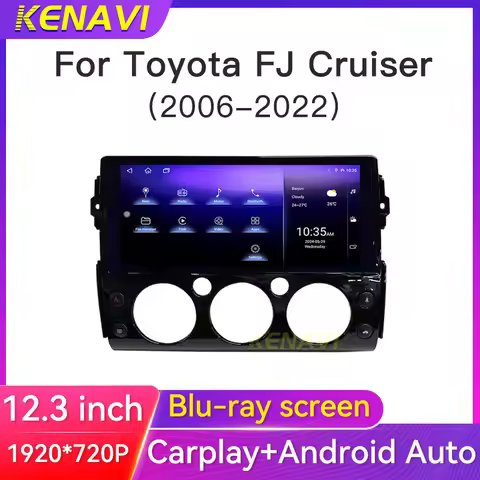 12.3" 2 Din Android13 Car Radio Multimedia Player For Toyota FJ Cruiser J15 2006-2022 Navigation GPS