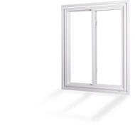 ﹍PVC Sliding Window With Glass And Screen Installed 80x80 100% High Quality PVC Product