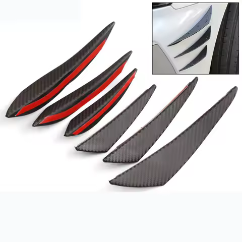 6pcs Universal Front Bumper Decoration Diffuser Splitter Spoiler For Bmw Z4 Toyota Hilux Hyundai I30