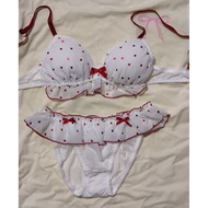 preloved 2ndhand bra set with proof原味二手内衣裤套装白色