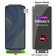 [quick install] full Cover Anti Spy privacy hydrogel Film for Xiaomi 11 12 13 13T 11T 12T Pro 12 Lite Mi 11 Lite Screen Protector