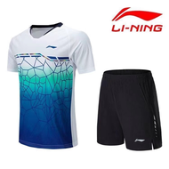 2023 Summer New Style Li Ning Badminton Clothing Series Men's and Women's Short Sleeve Quick Dry Sweat Absorbing Breathable Sports Sportswear 102