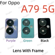 Back Camera Glass Lens Cover For OPPO A79 5G With Sticker Camera Lens Frame Replacement