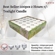 Tealight Unscented Candle (Premium Quality) – 2h/4h/6h/8h Burn Time – Multiple Hour Variants