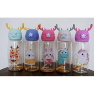 PREMIUM 3D Deer Antler Children's Drinking bottle ADA TALI Cute water bottle with straw character si
