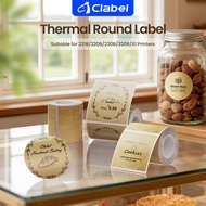 CLABEL Round Thermal Label Sticker Waterproof for 221B/220B/S1 Label Printer Custom Round Food Paper