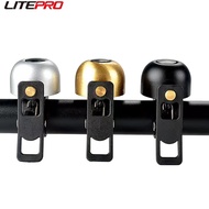 Litepro 1PC MTB Bicycle Copper Bell For Brompton Fnhon Folding Bike Mini Reto Horn Compatible With 21-23MM Handlebar