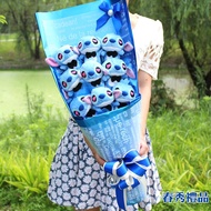 9pcs  LOVE eyes stitch bouquet with gift box