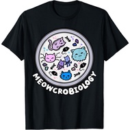 Meowcrobiology Microscopic Cats Science Pet School Biology T-Shirt