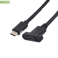 KIKO2E Type C Extension Cable Panel Fixation Spacing 17mm With Screw Hole Type C USB3.1 Panel Mount 