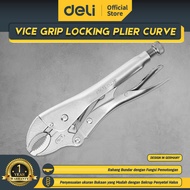 Deli Tang Buaya Vice Grip Locking Plier Curve - Tang Jepit